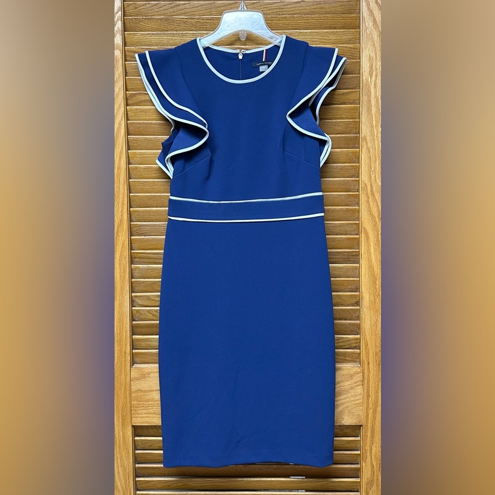 Tommy Hilfiger Blue Dress with White Trim